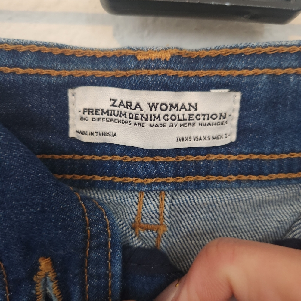 Zara Buttoned Denim High Waist Mini Skirt - Picture 5 of 5